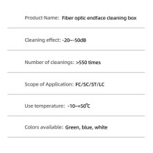 Fiber Optic Cleaner Cassette+Cleaning Core Fiber End Face Cleaning Box Pigtail Cleaner for SC/FC/ST/LC Cleaner Tool C