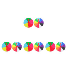 8Pcs Colorful Wheel of Fortune Party Prize Wheels Durable PVC Material