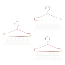 60Pcs Miniature Metal Doll Outfit Hangers Rose Gold Clothes Rack Set