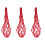 3Pcs Fruit Holder Mesh Bag Polyester Hanging Feeder Basket 4
