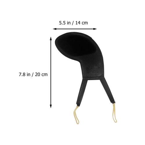 2Pcs Comfortable Black Violin Chin Rest Pads Lightweight Shoulder Rest 1