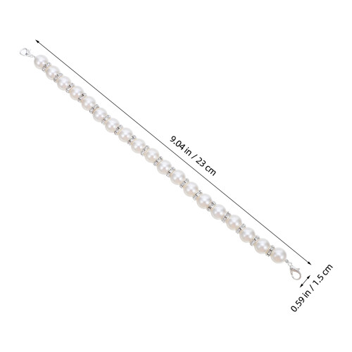 2Pcs Pearl Chain for Purse Metal Handbag Strap Replacement Durable 2