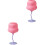 2Pcs Pink Crystal Goblet Reusable Drinking Cups for Parties 2