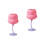 2Pcs Pink Crystal Goblet Reusable Drinking Cups for Parties 3