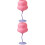 2Pcs Pink Crystal Goblet Reusable Drinking Cups for Parties 4