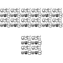 96St Zwarte Dreadlock Hair Cuffs Non Piercing Ear Clips Vrouwen