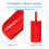 2Pcs Red Plastic Beach Toys Scoops for Toddlers 10
