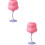 2Pcs Pink Crystal Goblet Reusable Drinking Cups for Parties 5