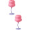2Pcs Pink Crystal Goblet Reusable Drinking Cups for Parties 6