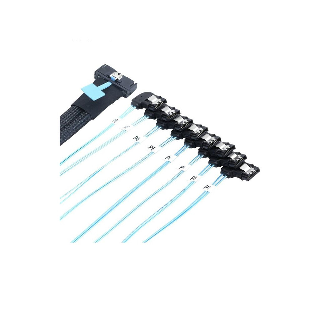 Mcio 74P 8X 8I Sas Sff-8654 8I Pci-E Ultraport Slimline 5.0 To 8X 7P 90 Degree Female Adapter Cable 0.5M 4713965659508
