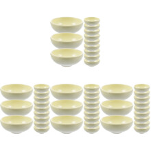 48Pcs Durable Plastic Mini Bowls White Tiny Bowls for Dolls House