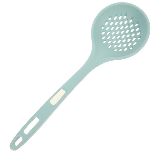 4Pcs Heat-Resistant Silicone Strainer Spoons Blue for Kitchen 2