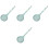 4Pcs Heat-Resistant Silicone Strainer Spoons Blue for Kitchen 4