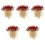 5Pcs Wooden Food Picks Multi Fruit Appetizer Sticks 3