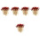5Pcs Wooden Food Picks Multi Fruit Appetizer Sticks 4