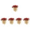 5Pcs Wooden Food Picks Multi Fruit Appetizer Sticks 5
