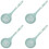 4Pcs Heat-Resistant Silicone Strainer Spoons Blue for Kitchen 6