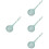 4Pcs Heat-Resistant Silicone Strainer Spoons Blue for Kitchen 7