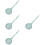 4Pcs Heat-Resistant Silicone Strainer Spoons Blue for Kitchen 8
