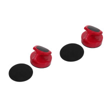 2Sets Red Air Hockey Pusher Lint Pads ABS Self-Adhesive for Home Use