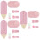 3Sets Pink Paper Party Ice Cream Theme Set 7