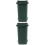 2Pcs Mini Desktop Trash Green Plastic Waste Bucket with Cover 6