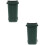 2Pcs Mini Desktop Trash Green Plastic Waste Bucket with Cover 7