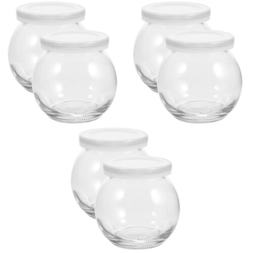 6Pcs Glass Jelly and Pudding Cups with Lids for Storage Use 2