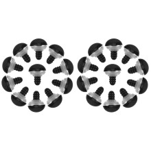 200Sets Black Plastic Crafting Eyes for DIY Toy Accessories and Decor