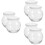 6Pcs Glass Jelly and Pudding Cups with Lids for Storage Use 6