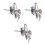 3Sets Durable Silver Garage Door Lock Kit for Home with Keyed T-Handle 2
