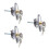 3Sets Durable Silver Garage Door Lock Kit for Home with Keyed T-Handle 3