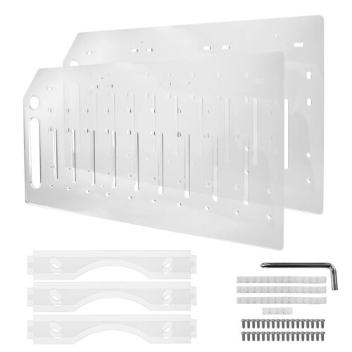 3.5 Inch Desktop Hard Disk Rack Transparent Acrylic Mechanical Hard Disk Cage External Hard Disk Storage Box 10 Layer