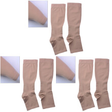 3Pcs Women Sun Leg Sleeves Light Brown Anti-Skid Comfortable Warmers