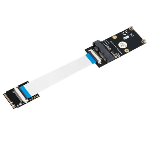 M.2 (NGFF) Key A/E/A+E to  PCI-E Adapter with FFC Cable for PC Computer