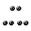 3Pcs Black Glass Cuff-Link Collar Button for Men Simple Stylish Decor 4