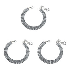 3St Dierenketting Met Kristallen Hanger, En Feestelijk