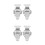 8Pcs Stainless Steel Right Angle Toggle Latches for Boxes and Cabinets 8
