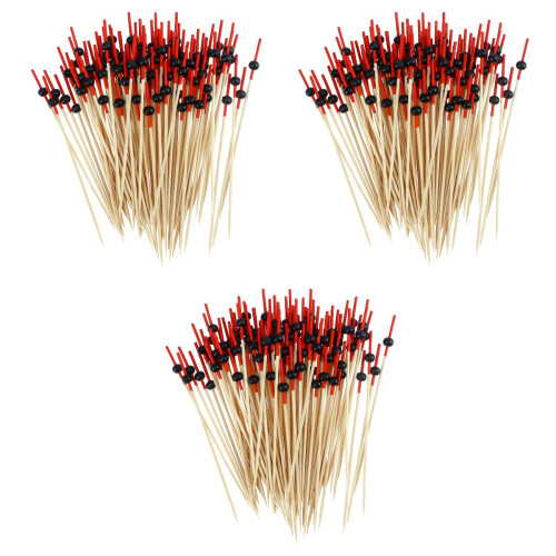 3Pièces Bâtonnets Bois Multicolores Pour Apéritifs Cocktails 1