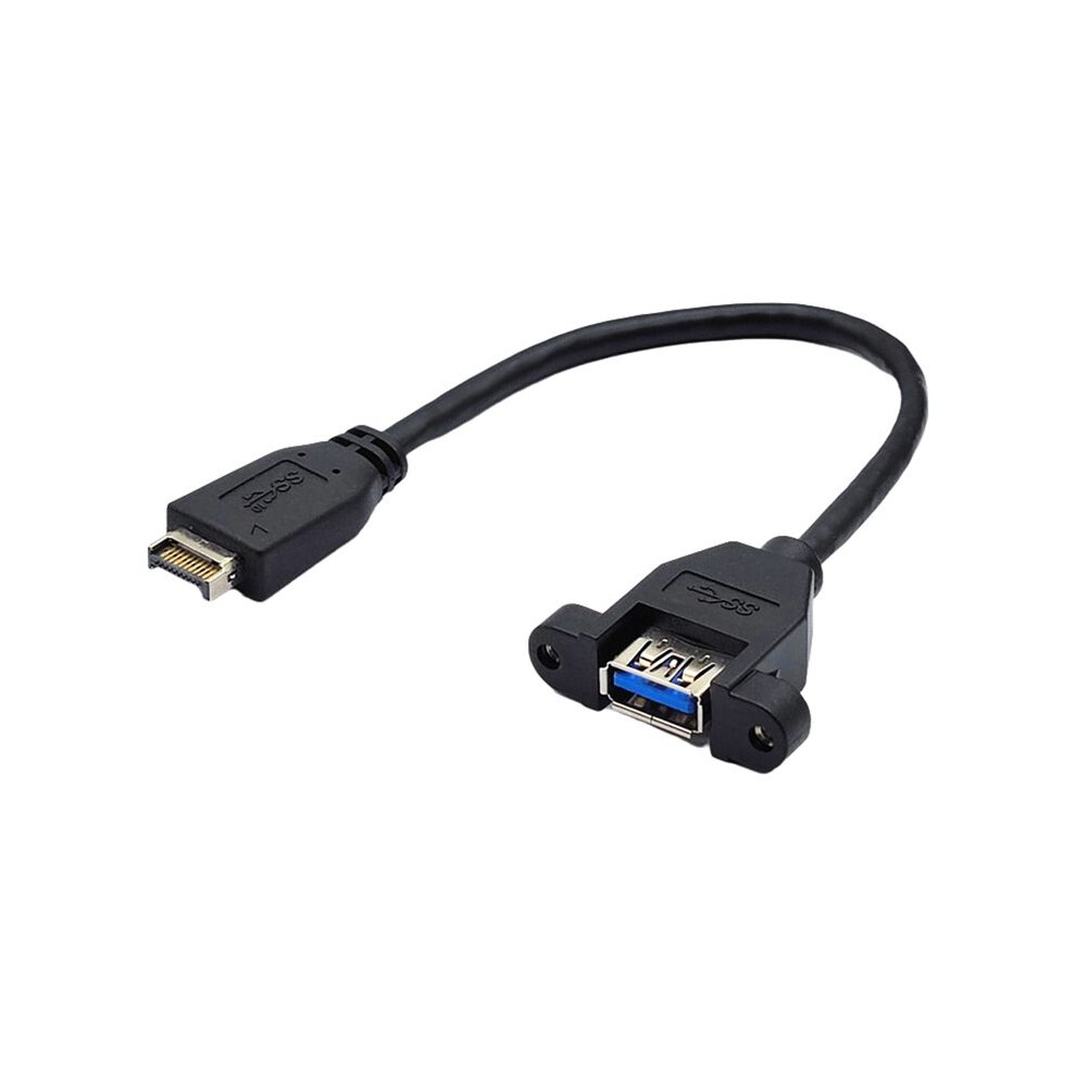 Usb 3.2 Gen2 Front Panel Screw Mount Extension Cable 10Gbps 20Pin Type-E To Usb3.2 Type-A Female Connector Extensor 20Cm 6031335268524