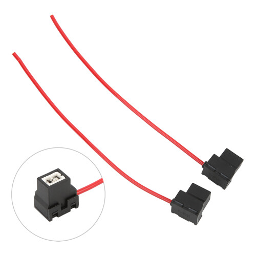 2PCS H1 Female Socket Elbow Plug for DC 12V-24V DIY Mod, 1mm Wire 2