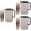 3Sets Portable Water Drinking Kettle Set Grey Juices Pitcher 5