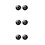 3Pcs Black Glass Cuff-Link Collar Button for Men Simple Stylish Decor 7