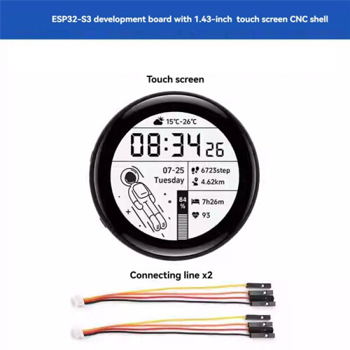 Esp32-S3 1.43-Inch Round LCD Screen Development Board Amoled Capacitive Touch Screen Supports Wifi  B 2