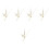 5Sets Professional Golden Metal Clock Hands Durable Clock Accessories 5
