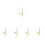 5Sets Professional Golden Metal Clock Hands Durable Clock Accessories 6