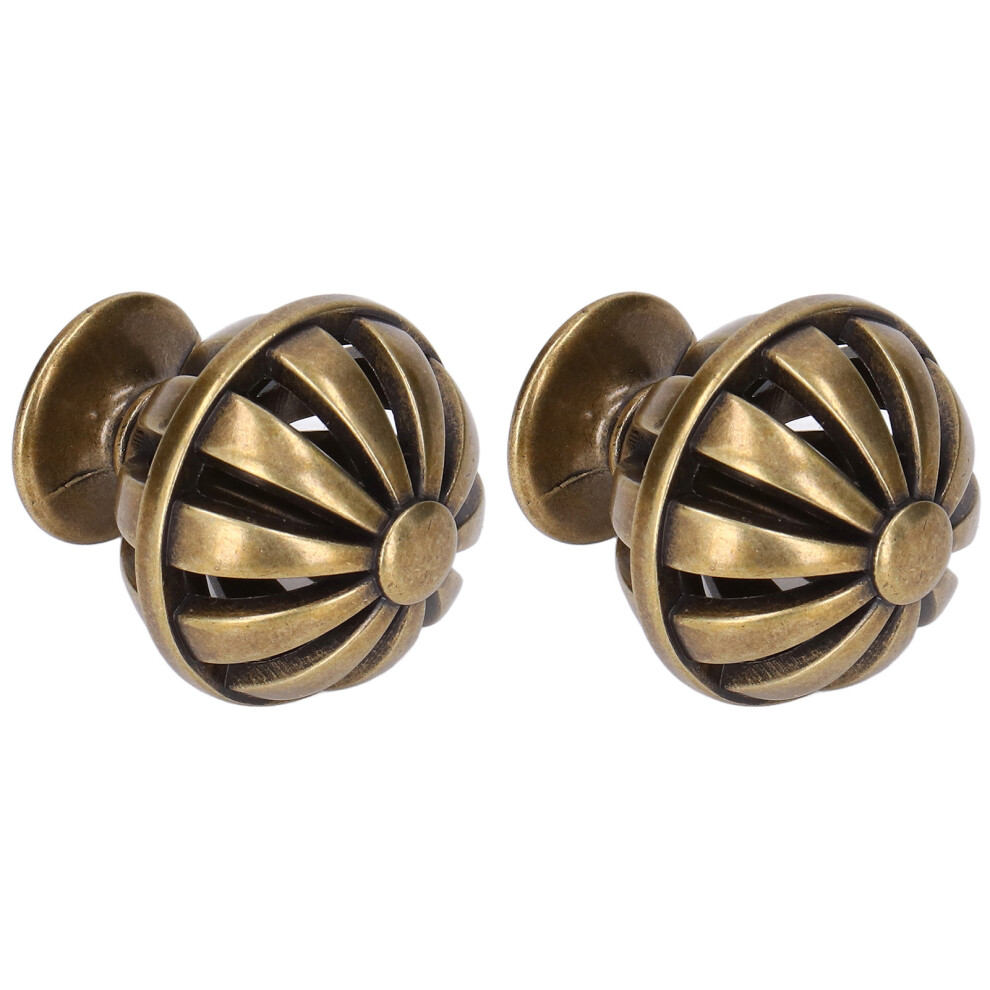 Bronze Birdcage Cabinet Knob 2 Pack Zinc Alloy Drawer Handles For Home Upgrade 8751387714708
