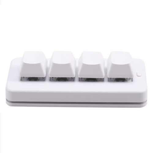 MK424U 4-Key  Customized Keyboard with Mechanical   USB Macro Programmable RGB Gaming Keyboard White 2