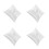 4Pcs Comfortable White Wedding Ring Pillow for Bride and Ceremony 1