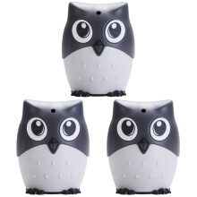 3Pcs Creative Owl Toothpick Jar Grey for Home
